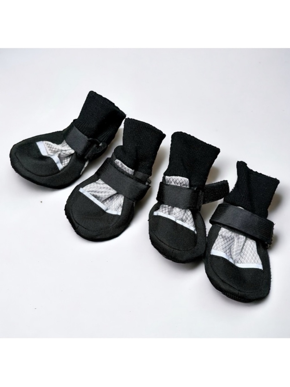 Dog Boots Winter Shoes Waterproof Reflective Cold Weather Wear Black Small New